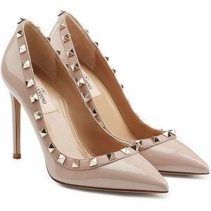 NWOT Valentino Rockstud Patent Leather Heel